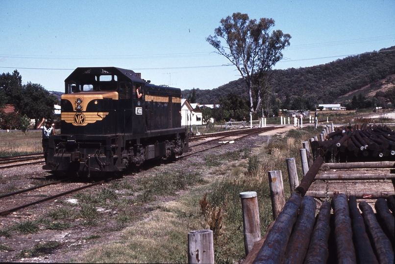 113935: Myrtleford T 400 shunting at Up End