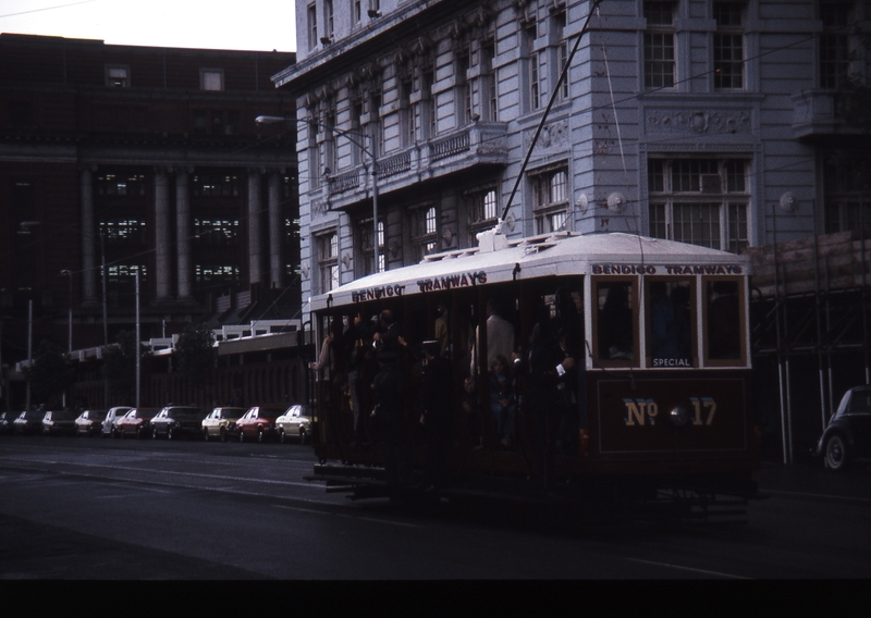 114012: Spencer Street at Little Collins Street Cavalcade of Transport Bendigo No 17 Northbound