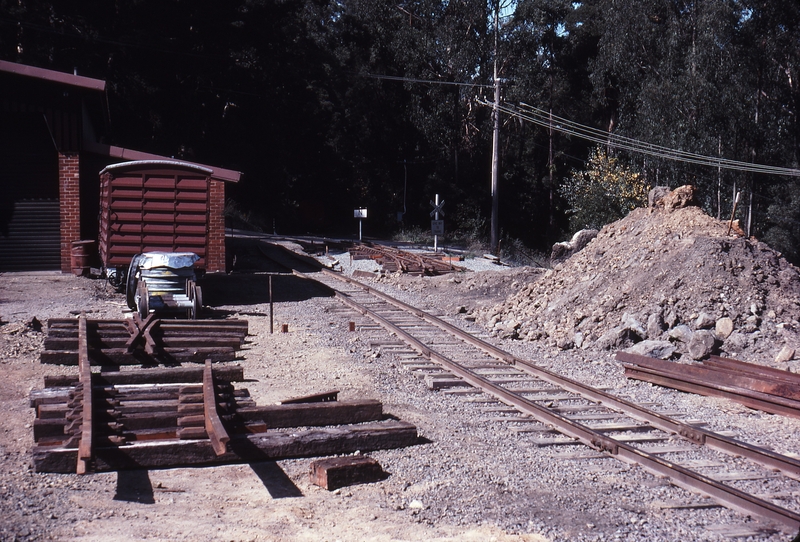 114456: Belgrave Turnouts near Locomotive Workshop being assembled