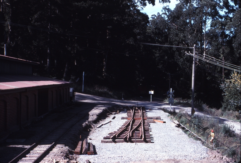 114459: Belgrave Turnouts near Locomotive Workshop being assembled