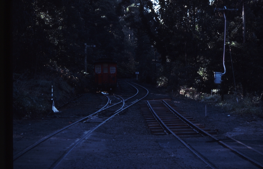 114464: Belgrave East Looking East from Old Monbulk Road Level Crossing