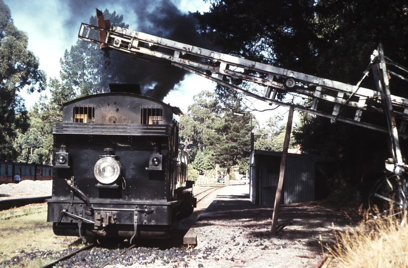 114738: Menzies Creek 8A standing at temporary coaling facility due to reconstruction for Bridge No 5