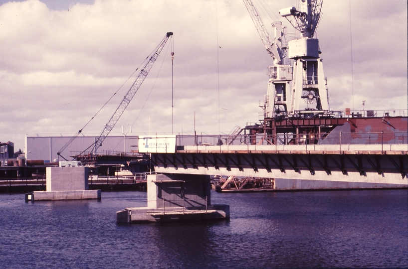 115277: Webb Dock Rail Link Bridge over Yarra River Looking towards Webb Dock