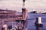 115280: Webb Dock Rail Link bridge over Yarra River Looking downstream A J Wagglen Floating Dry Dock in background