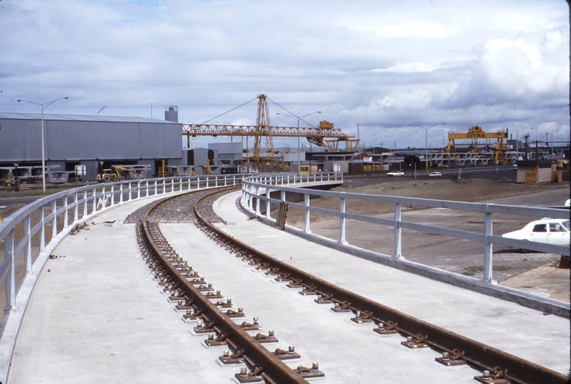 115515: Webb Dock Rail Link Yarra River Bridge South End Looking towards Webb Dock