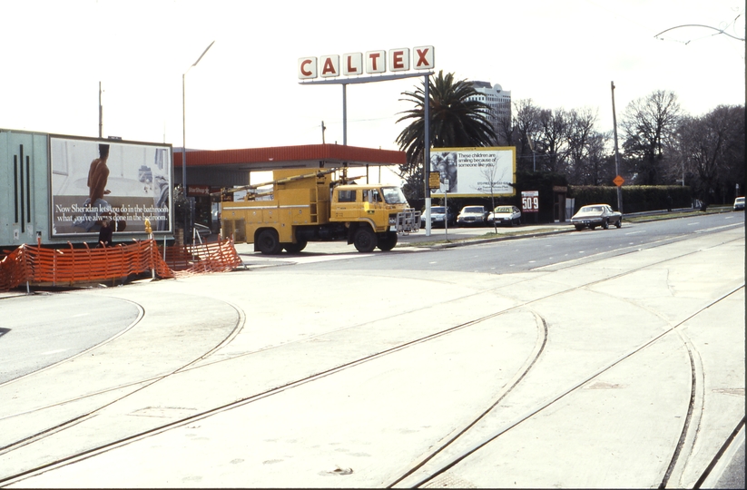 116139: Fitzroy Street at St Kilda Station. New turnouts for Light Rail connection