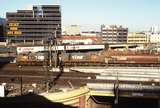 116480: Flinders Street Viaduct at Market Street 9427 Down Briquette Empty T 407 T 402