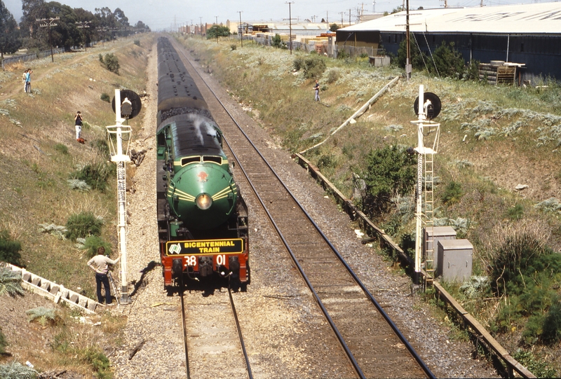 116740: Old Calder Highway Overbridge 8697 Down Special Passenger 3801