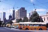 117191: Elizabeth Street at Victoria Street Bus 907 and SW6 Trams 931 and 952 Stranded by Industrial Dispute