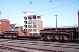 117275: Melbourne Yard East Tower VWCF 1-S Well Wagon with former S Class Tender Bogies