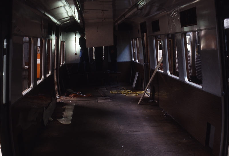 118614: North Bendigo Workshops Interior of Hitachi Car