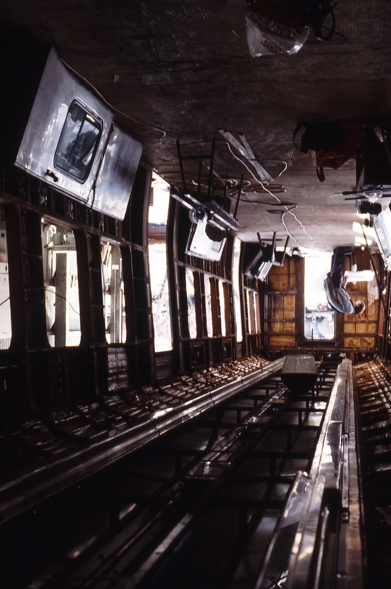 118615: North Bendigo Workshops Interior of Hitachi Car