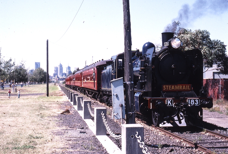 118841: West Swanson Dock Line Swanson Dock Road Level Crossing 7084 Steamrail Special K 183 leading Y 164 trailing
