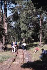 118864: Reservoir Occupation Crossing Curve 108L Looking towards Gembrook Lifting Gang at work