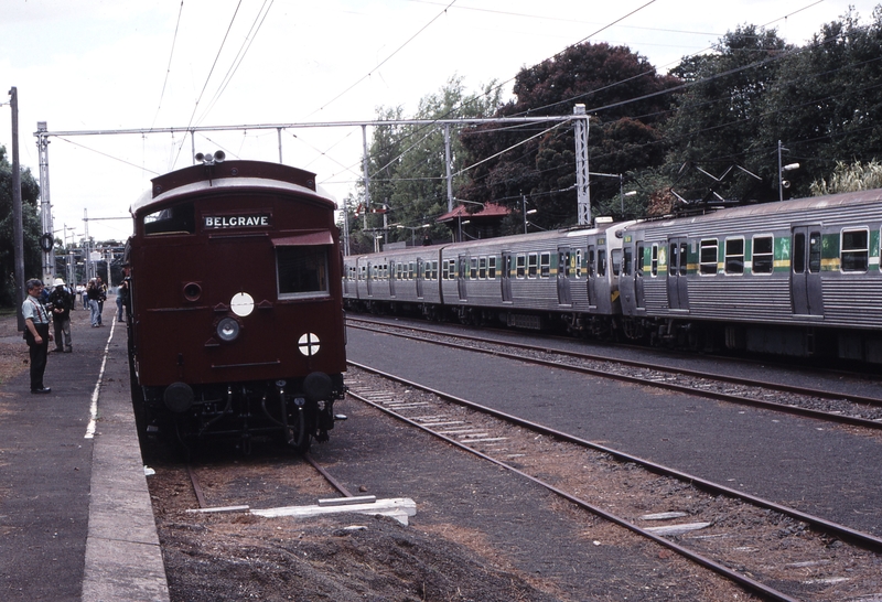 119054: Flemington Racecourse Up Elecrail Special 4-car Tait 230 D trailing