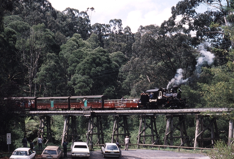 119056: Monbulk Creek Trestle Down Elecrail Special Climax 1694