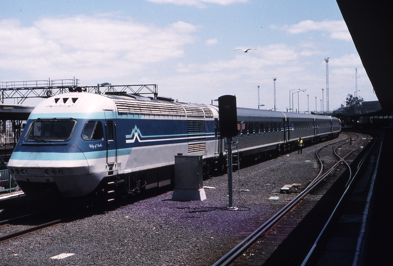 119073: Spencer Street Stabled XPT Train Set XP 2001 City of Dubbo nearest