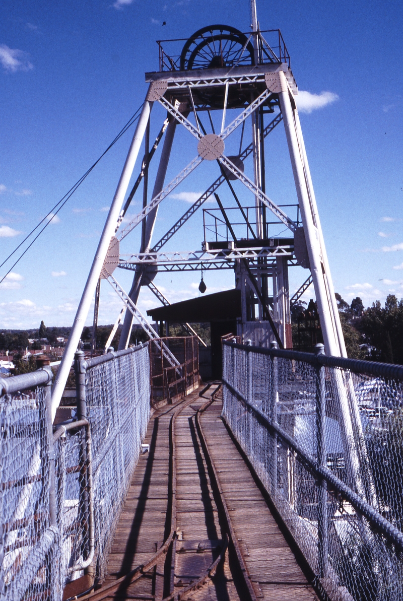 119230: Central Deborah Mine 457 mm gauge track at poppet head level