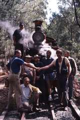 119813: Wright bridge Work Train 14A On footplate Dave Conlan Standing John Shaw Herb Warren Brian Provost Kevin Mathiesen Tom Kilner Rolf Jinks Seated Don English