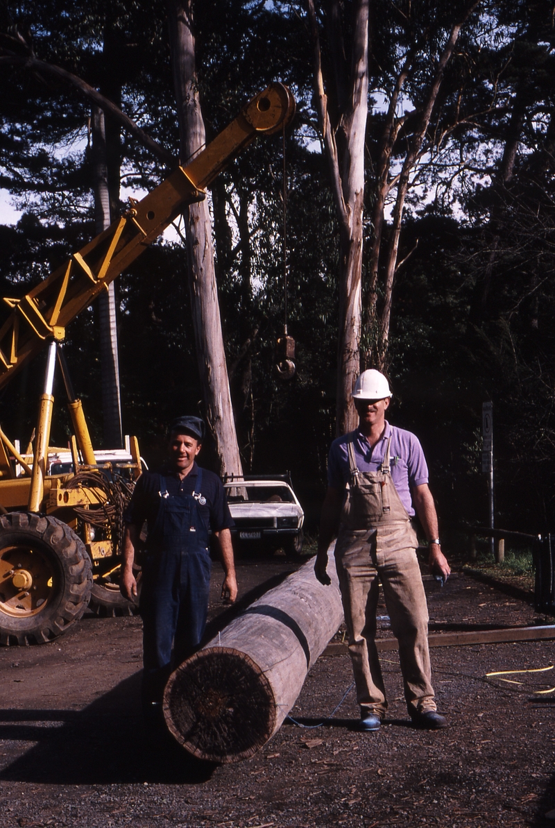 119909: Monbulk Creek Trestle replacement Pile John Shaw at right