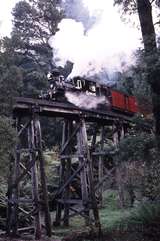 119919: Monbulk Creek Trestle Down Commissioners Train Climax 1694