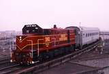 119946: North Melbourne Flyover Up Empty Cars for Indian Pacific Display T 381 leading