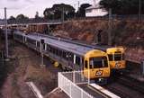 120068: Eagle Junction Up Empty Cars Set 210 leading and Down Suburban Set 72 trailing