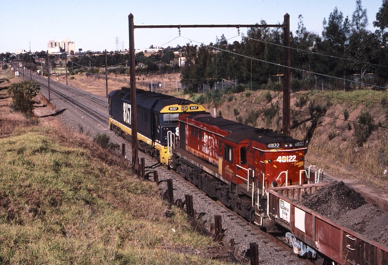 120213: Flemington Goods Junction - Chullora Junction Weeroona Road Bridge Spoil Train towards Chullora Junction 8157 48122