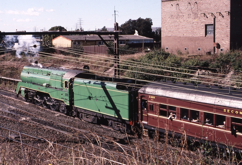 120216: Flemington Goods Junction - Lidcombe Arthur Street Bridge Delec Open Day Special towards Lidcombe 3112 leading 3801 trailing