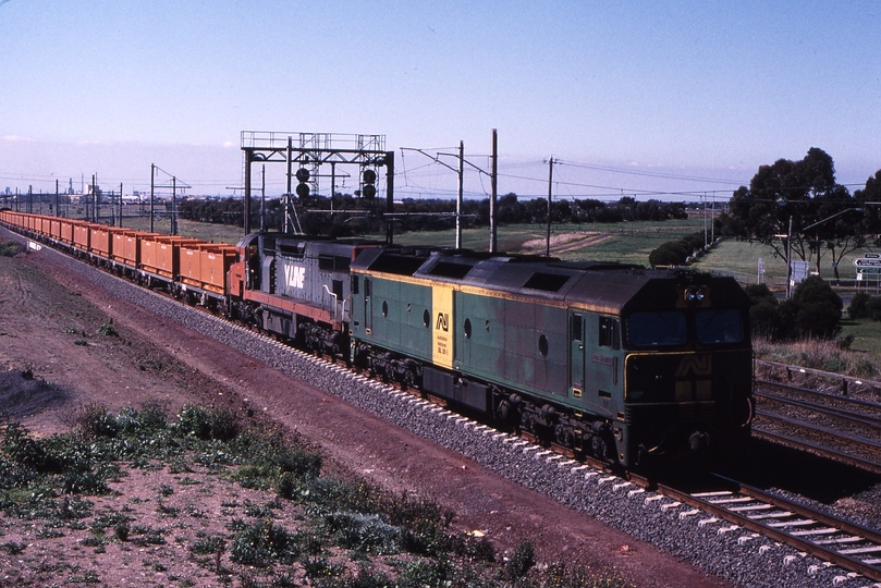 120433: Laverton up side Princes Highway Overpass 9723 Down Steel Train BL 26 C 501