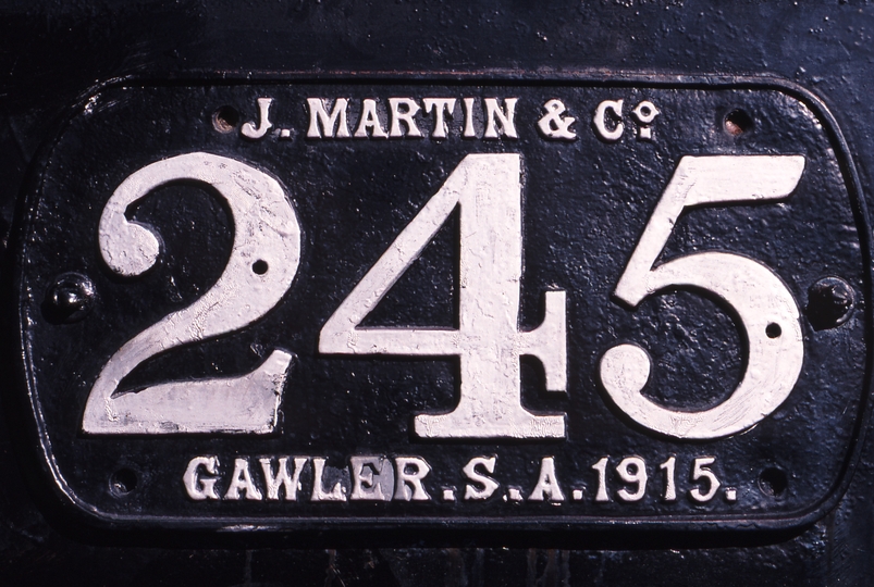 120644: Gawler Oval Number Plate on F 245