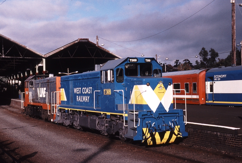 121029: Geelong T 369 T 363 backing down for 8191 Down Special Passenger to Mildura