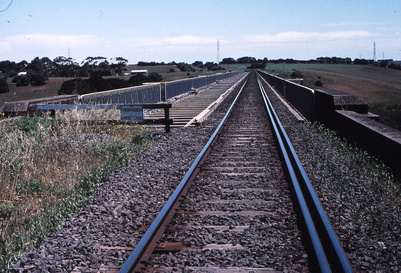 121237: Moorabool Viaduct km 79 Looking towards Gheringhap