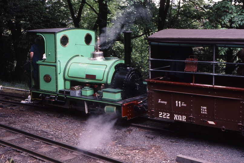 121266: Nobelius Siding L393 Down Gasworks Reunion Special Peckett 1711 trailing