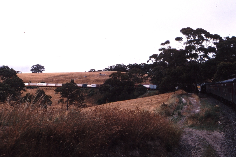 121321: km 55 Adelaide Hills Up Overland CLP 15 Assisting Up NR Freight