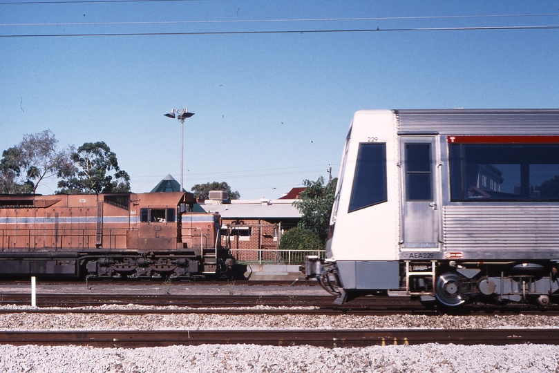 121399: East Perth Terminal Shunter L 273 and Down Suburban AEA 229 trailing