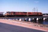 121457: Bunbury Inner Harbour Preston River Bridge DB 1583 DB 1587 shunting Alumina Train