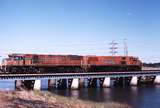 121461: Bunbury Inner Harbour Preston River Bridge Up Alumina Empty DB 1583 DB 1587