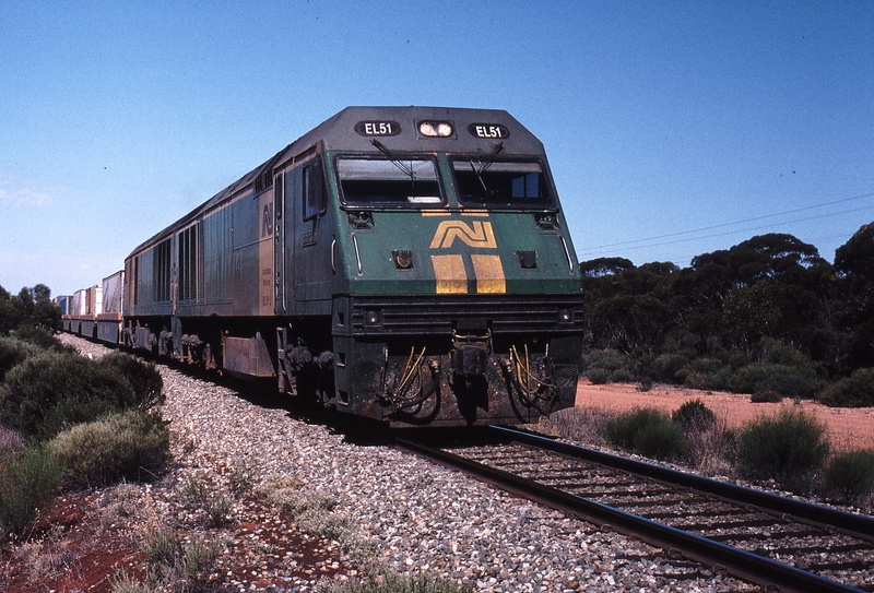 121686: km 611.5 Stewart - Bonnie Vale Westbound NR Freight 6SP5 query EL 51 EL 52