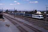 121848: Albury Wilson Street Footbridge Daylight XPT to Sydney XP 2001 leading XP 2002 trailing