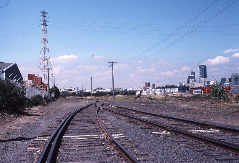 121854: Appleton Dock Line Footscray Road end of loop looking towards Footscray Road