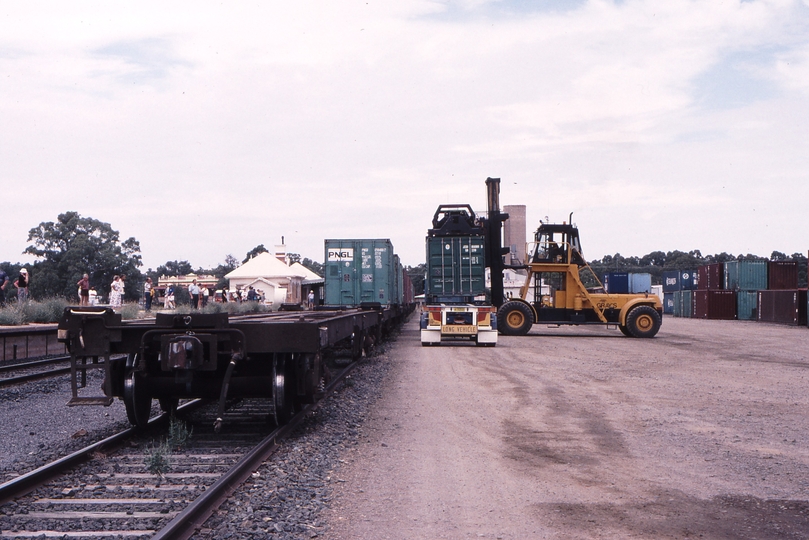 121874: Tocumwal Looking South Loading container flats
