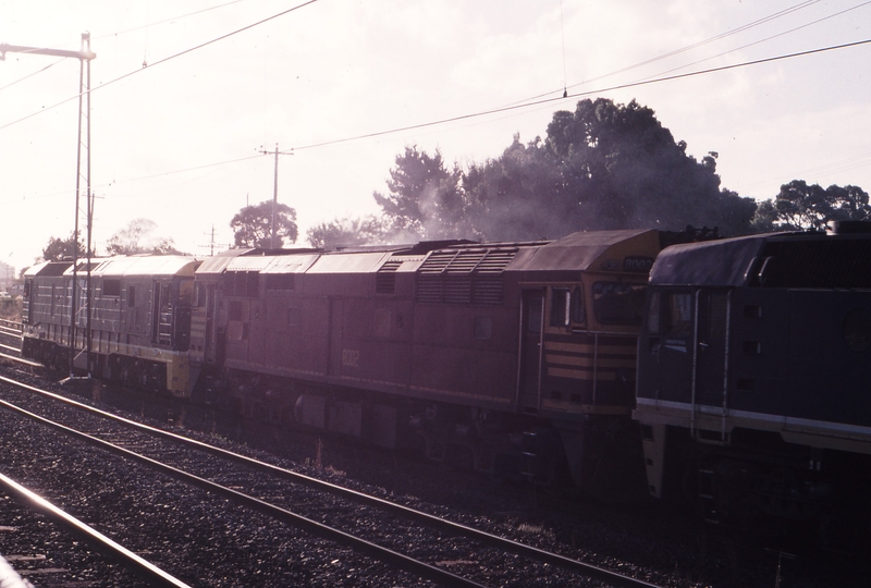 121907: Footscray down side Albert Street Bridge 9611 Down Freight 8170 8002 42210