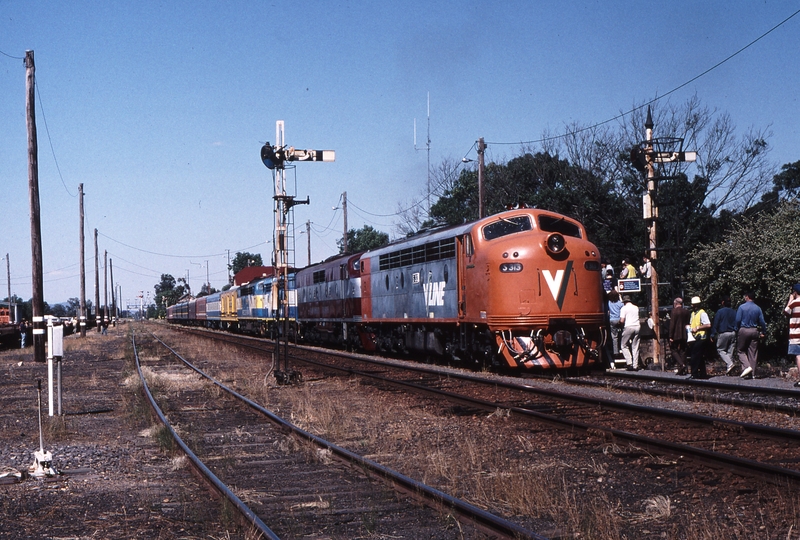 122004: Benalla 8392 Up Special Passenger Spirit of Progress Golden Jubilee S 313 GM 36 S 300 S 302