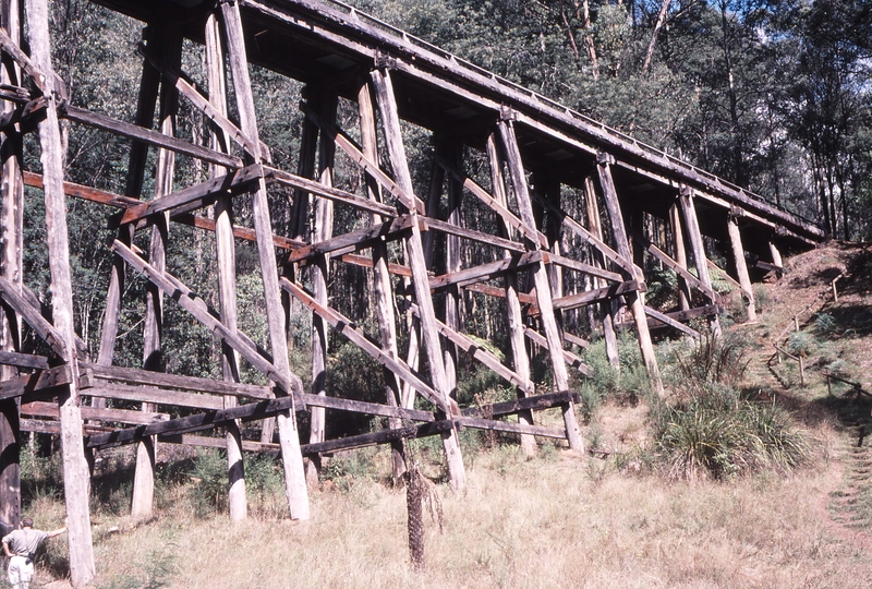 122208: Mile 88 Noojee Line Trestle Bridge South end viewed from West side