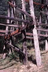 122210: Mile 88 Noojee Line Trestle Bridge spliced piles viewed from West side