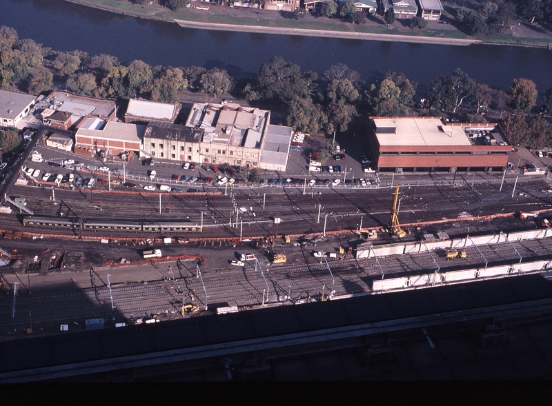 122311: Flinders Street Yard Federation Square works in progress viewed from 101 Collins Street