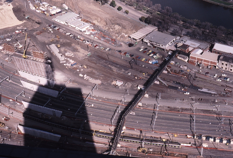 122614: Flinders Street Yard Exhibition Street Bridge Site viewed from 101 Collins Street