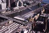 122625: Federation Square Flinders Street Yarra River Bridge viewed from 101 Collins Street