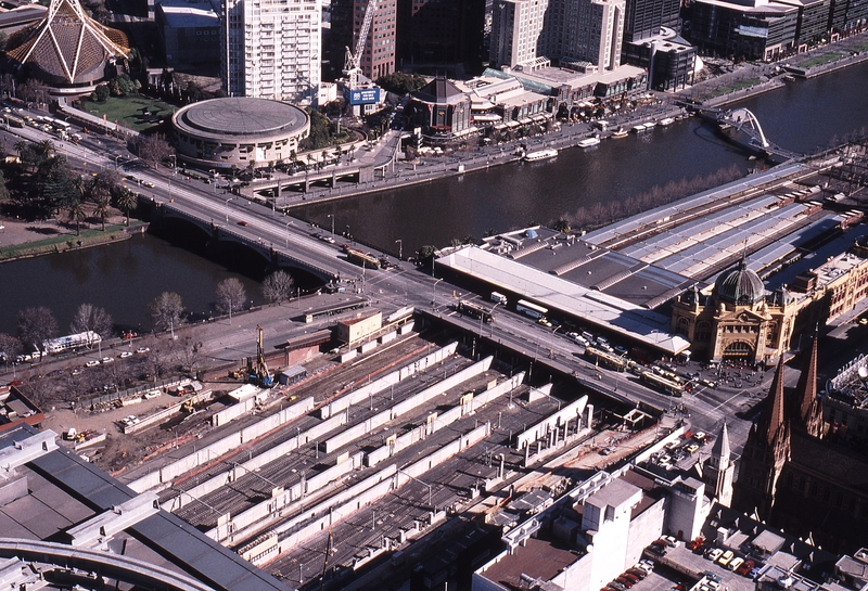122627: Federation Square Flinders Street viewed from 101 Collins Street